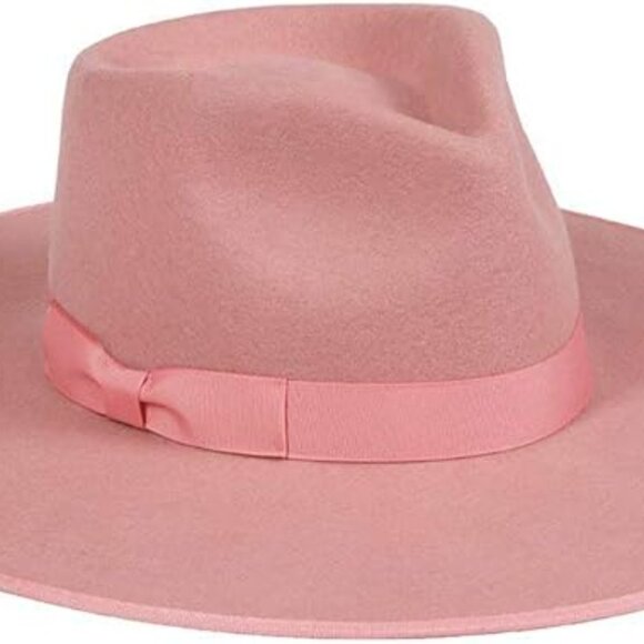 Lack of Color Fedora Rancher Rose Pink Women's Hat Small Wool Felt Grosgrain - Picture 7 of 16